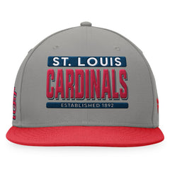 St. Louis Cardinals Fanatics Line Drive Two-Tone Snapback Hat - Gray/Red - Fanatics Online