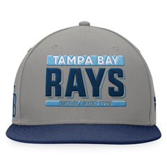 Tampa Bay Rays Fanatics Line Drive Two-Tone Snapback Hat - Gray/Navy - Fanatics Lifestyle