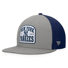New York Yankees Fanatics Cycle Snapback Hat - Gray/Navy - Fanatics Discount