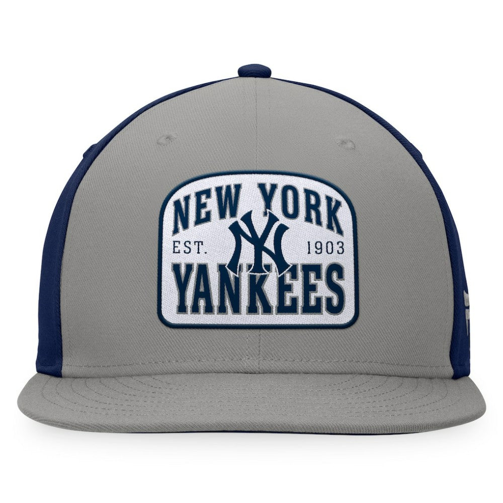 New York Yankees Fanatics Cycle Snapback Hat - Gray/Navy - Fanatics Discount
