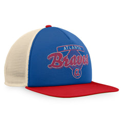 Atlanta Braves Fanatics Cooperstown Collection Talley Foam Trucker Snapback Hat - Royal/Red - Fanatics Sale