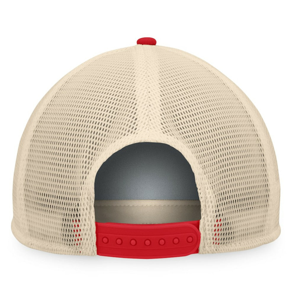 Boston Red Sox Fanatics Cooperstown Collection Talley Foam Trucker Snapback Hat - Navy/Red - Fanatics Discount
