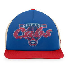 Chicago Cubs Fanatics Cooperstown Collection Talley Foam Trucker Snapback Hat - Royal/Red - Fanatics Lifestyle