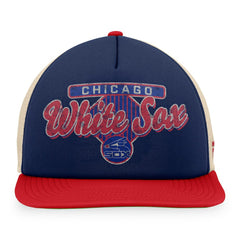 Chicago White Sox Fanatics Cooperstown Collection Talley Foam Trucker Snapback Hat - Navy/Red - Fanatics Discount