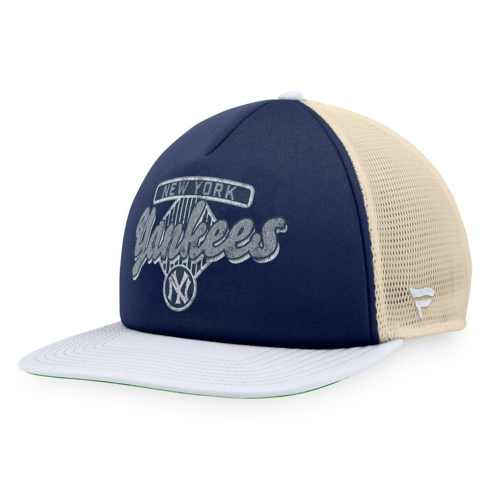 New York Yankees Fanatics Cooperstown Collection Talley Foam Trucker Snapback Hat - Navy/White - Fanatics Online
