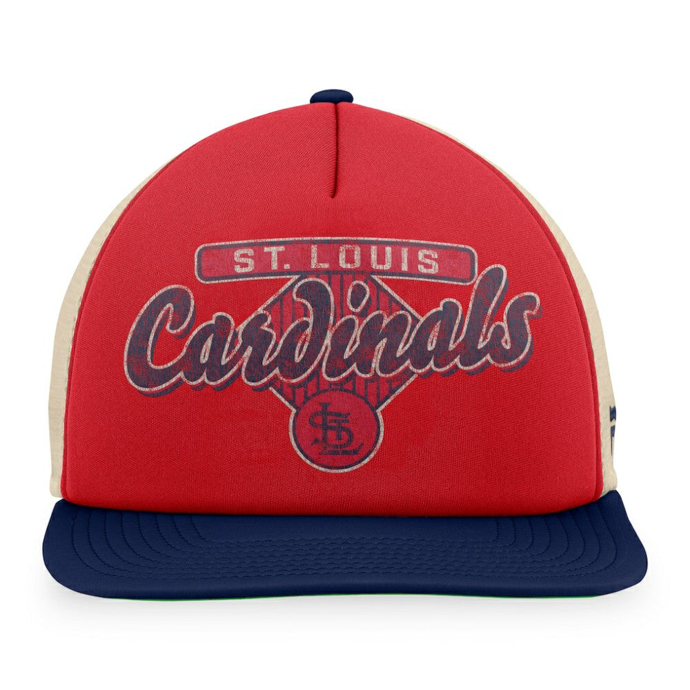 St. Louis Cardinals Fanatics Cooperstown Collection Talley Foam Trucker Snapback Hat - Red/Navy - Fanatics Online