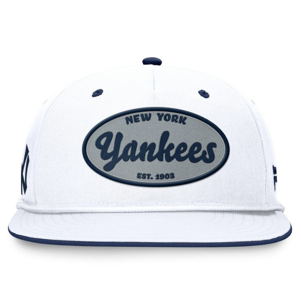 New York Yankees Fanatics Cooperstown Collection Iron Golfer Snapback Hat - White - Fanatics Sale
