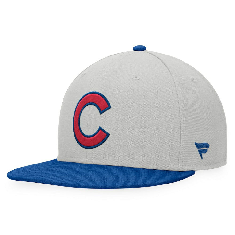 Chicago Cubs Fanatics Glory Days Two-Tone Snapback Hat - Gray/Royal - Fanatics on Sale