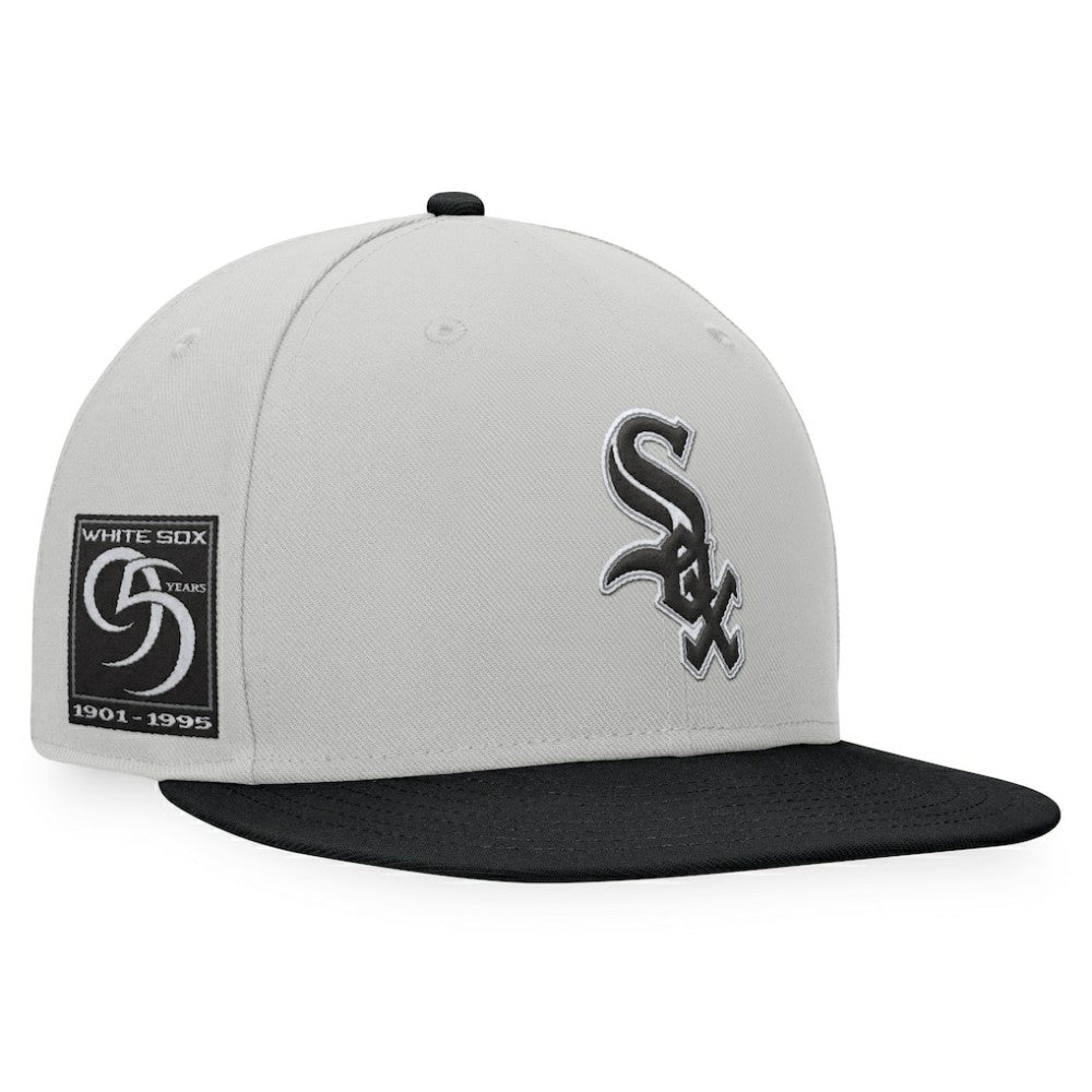 Chicago White Sox Fanatics Glory Days Two-Tone Snapback Hat - Gray/Black - Fanatics on Sale