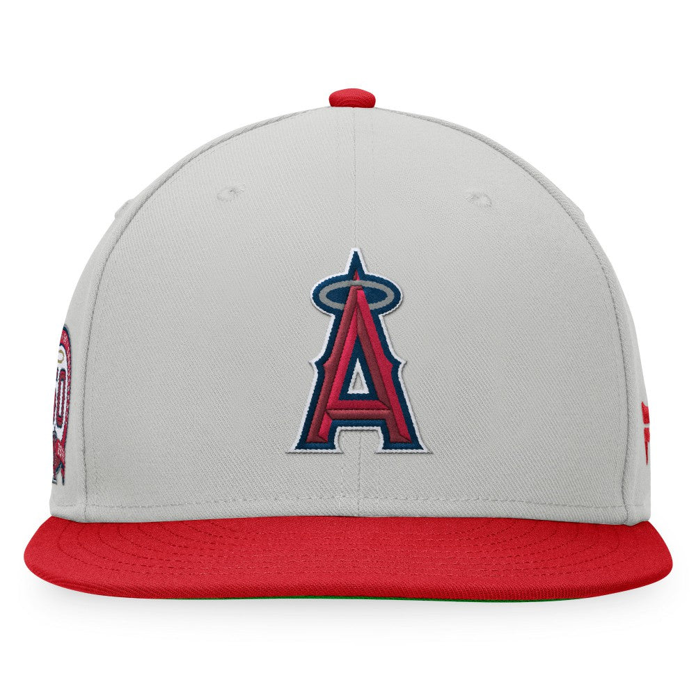 Los Angeles Angels Fanatics Glory Days Two-Tone Snapback Hat - Gray/Red - Fanatics Lifestyle