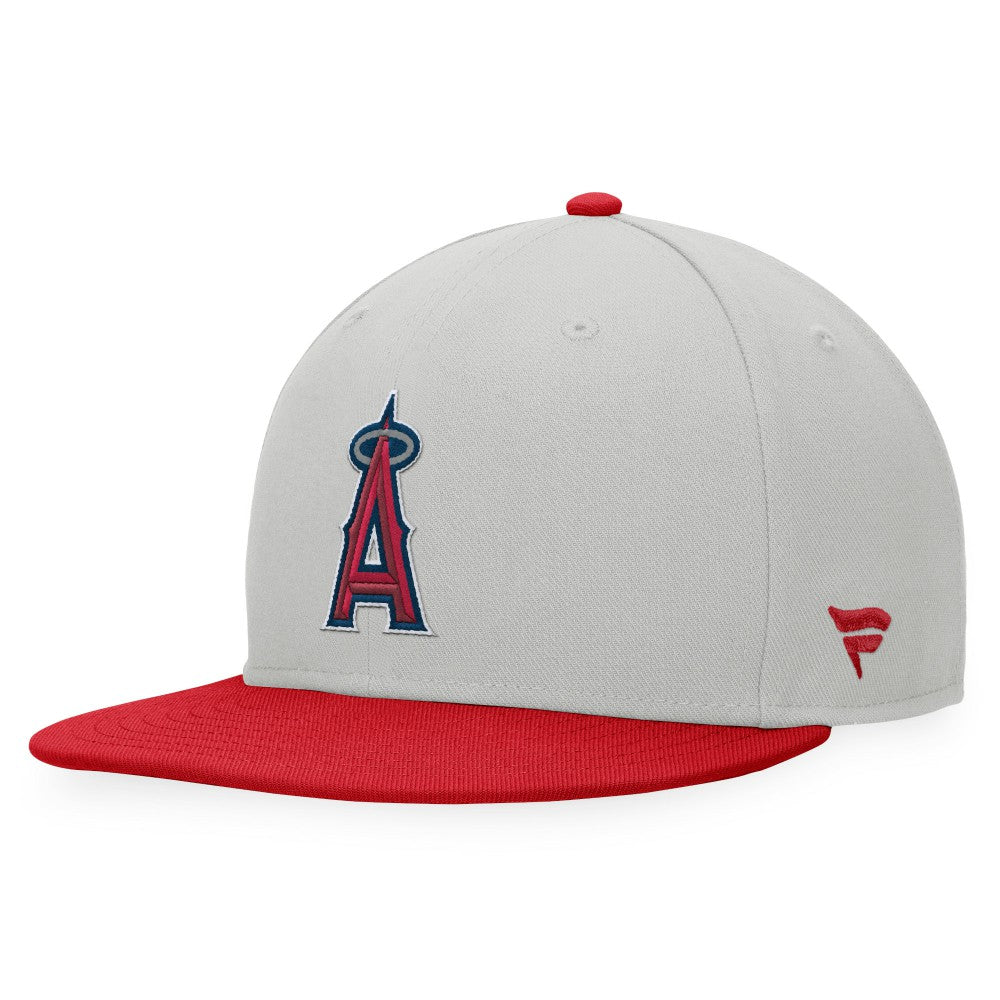 Los Angeles Angels Fanatics Glory Days Two-Tone Snapback Hat - Gray/Red - Fanatics Lifestyle