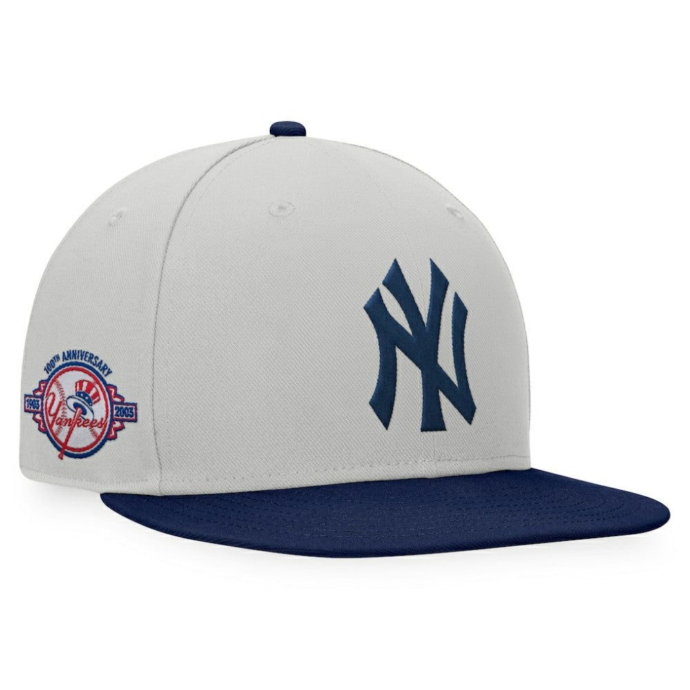 New York Yankees Fanatics Glory Days Two-Tone Snapback Hat - Gray/Navy - Fanatics Discount
