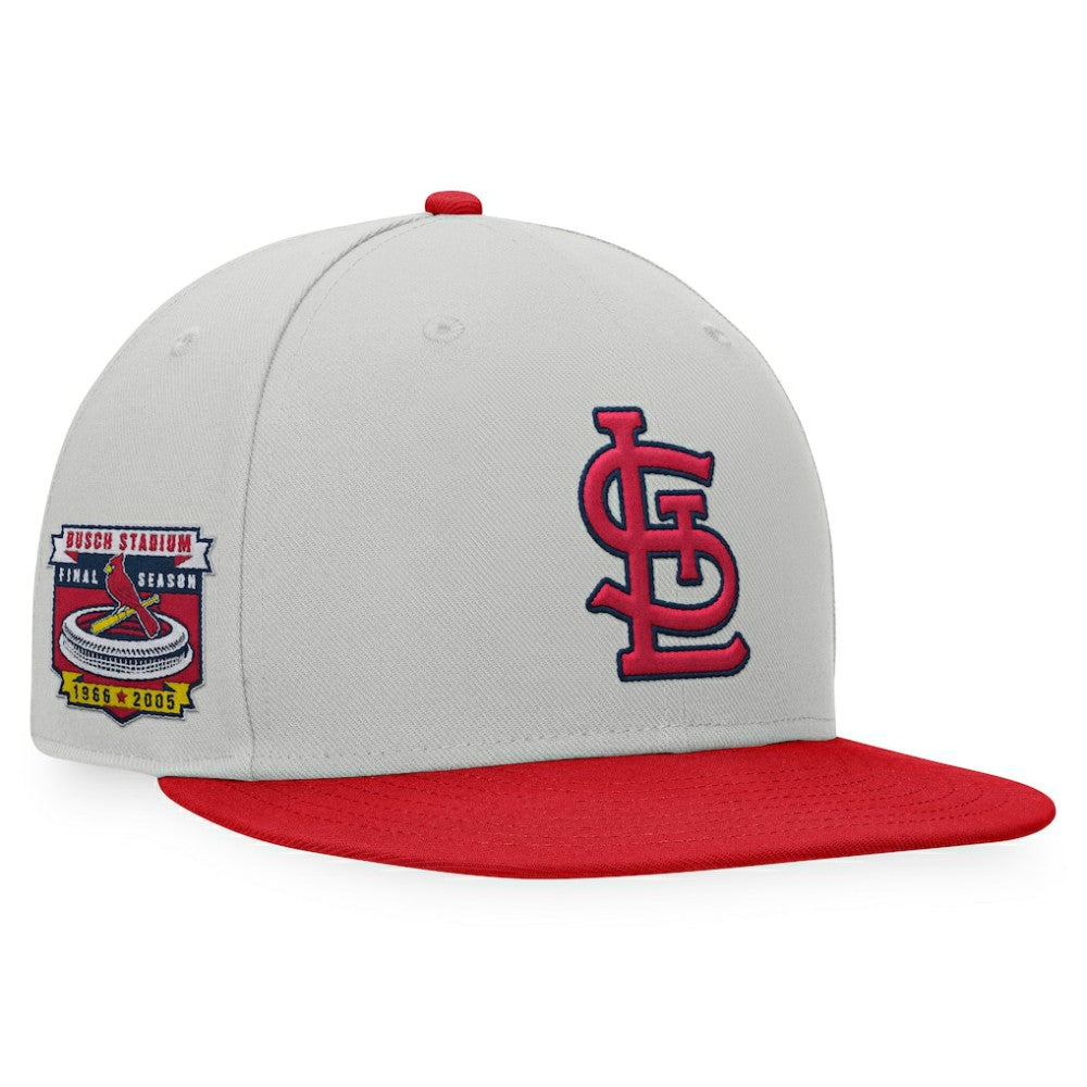 St. Louis Cardinals Fanatics Glory Days Two-Tone Snapback Hat - Gray/Red - Fanatics on Sale