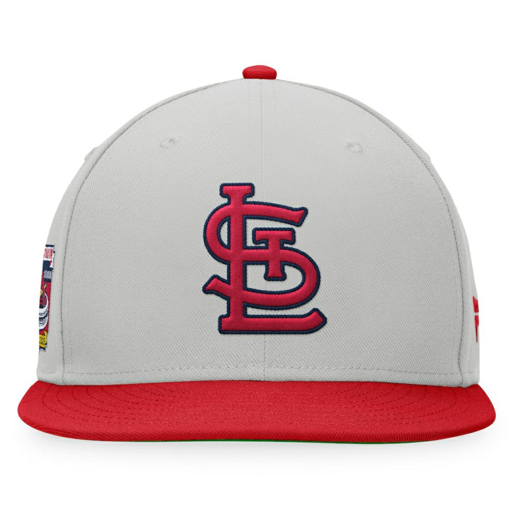 St. Louis Cardinals Fanatics Glory Days Two-Tone Snapback Hat - Gray/Red - Fanatics on Sale