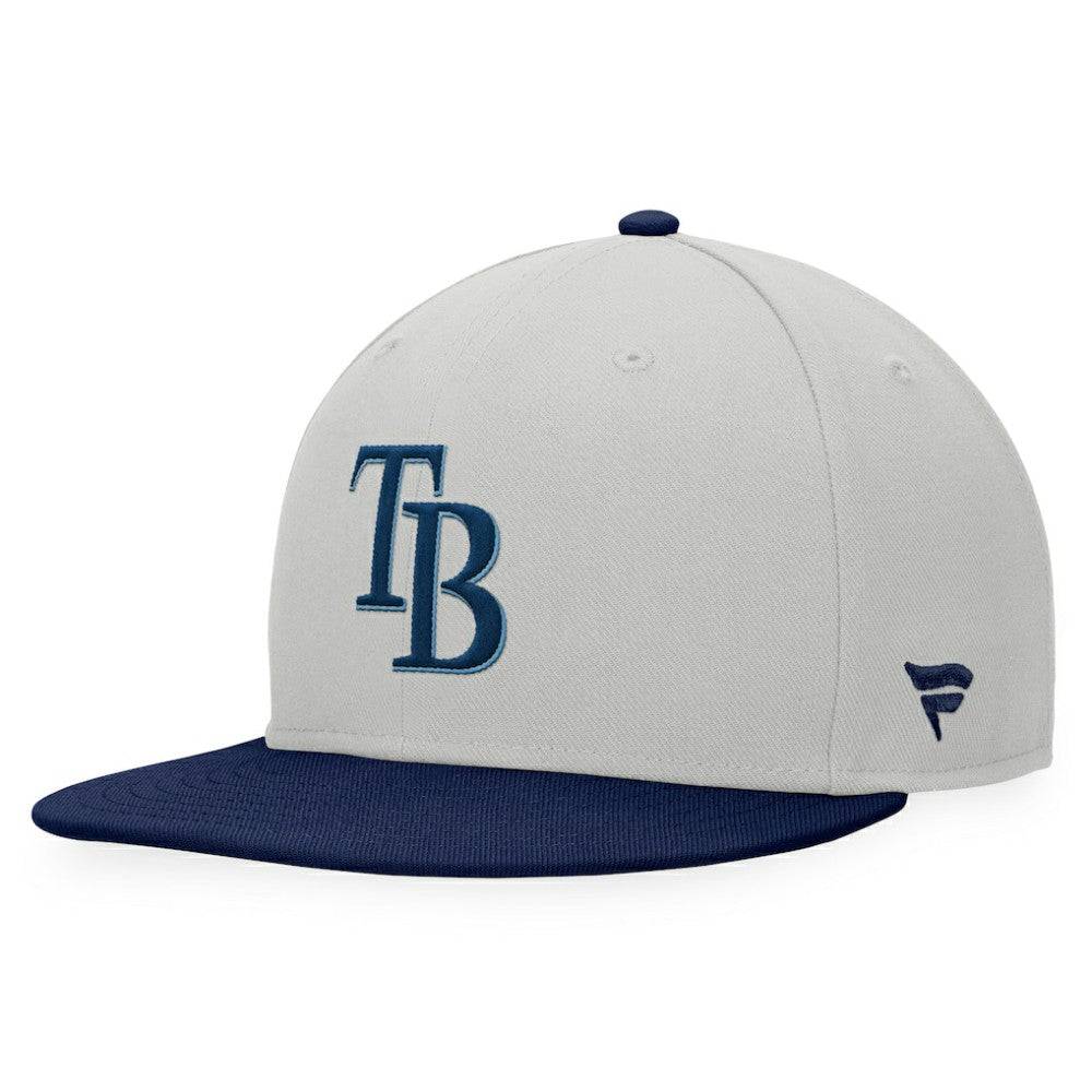 Tampa Bay Rays Fanatics Glory Days Two-Tone Snapback Hat - Gray/Navy - Fanatics Discount