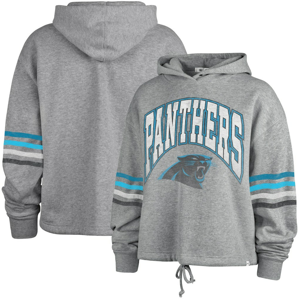 47 brand Carolina Panthers '47 Women's Upland Bennett Pullover Hoodie Heather Gray