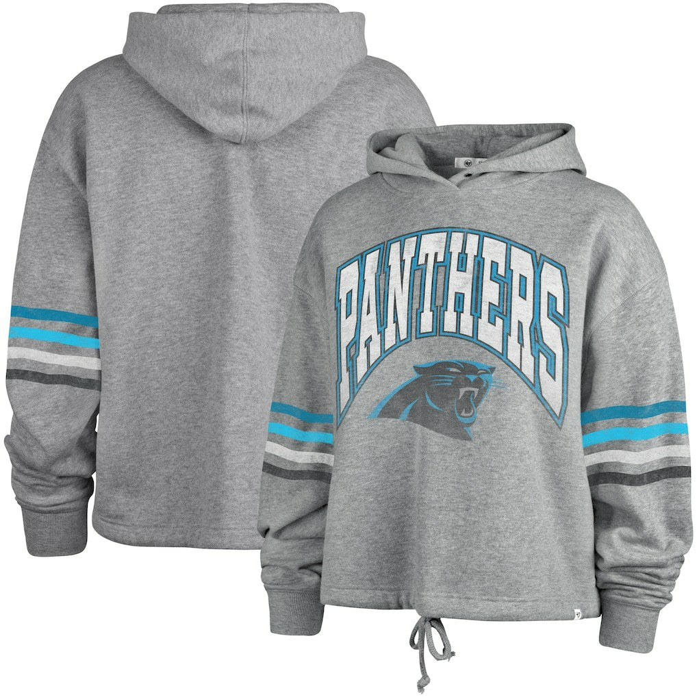 47 brand Carolina Panthers '47 Women's Upland Bennett Pullover Hoodie Heather Gray