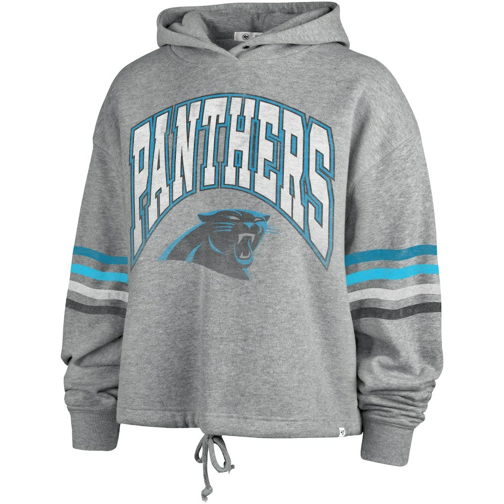 47 brand Carolina Panthers '47 Women's Upland Bennett Pullover Hoodie Heather Gray