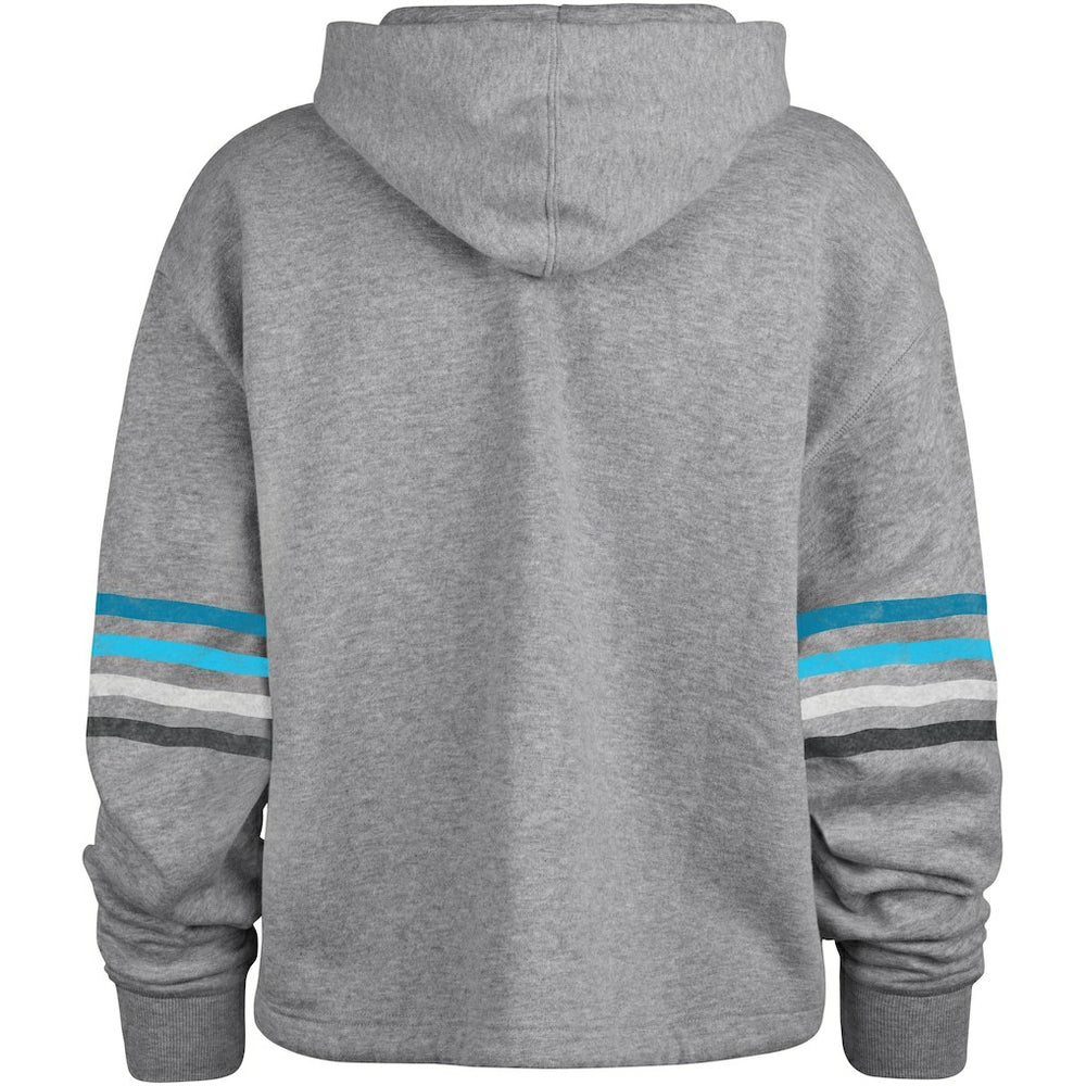 47 brand Carolina Panthers '47 Women's Upland Bennett Pullover Hoodie Heather Gray