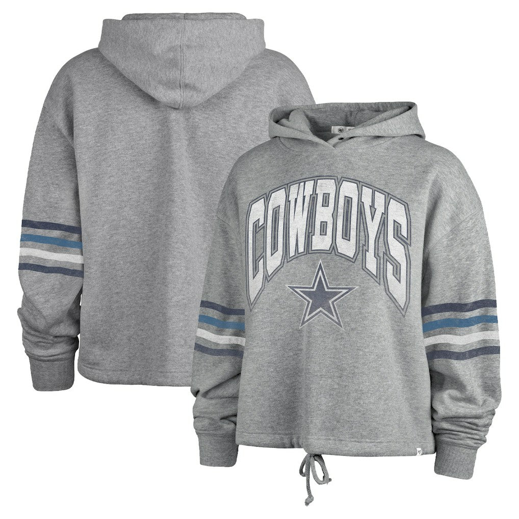 47 brand Dallas Cowboys '47 Women's Upland Bennett Pullover Hoodie Heather Gray