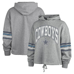 47 brand Dallas Cowboys '47 Women's Upland Bennett Pullover Hoodie Heather Gray