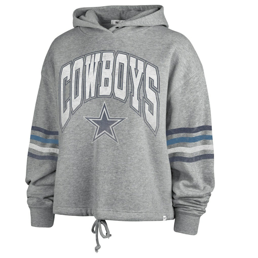 47 brand Dallas Cowboys '47 Women's Upland Bennett Pullover Hoodie Heather Gray