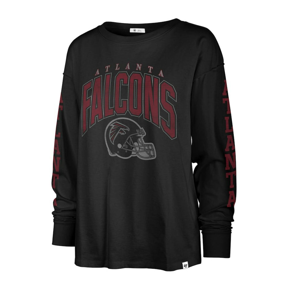 47 brand Atlanta Falcons '47 Women's Tom Cat Lightweight Long Sleeve T-Shirt Black