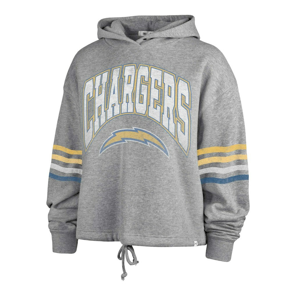 47 brand Los Angeles Chargers '47 Women's Upland Bennett Pullover Hoodie Heather Gray