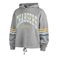 47 brand Los Angeles Chargers '47 Women's Upland Bennett Pullover Hoodie Heather Gray