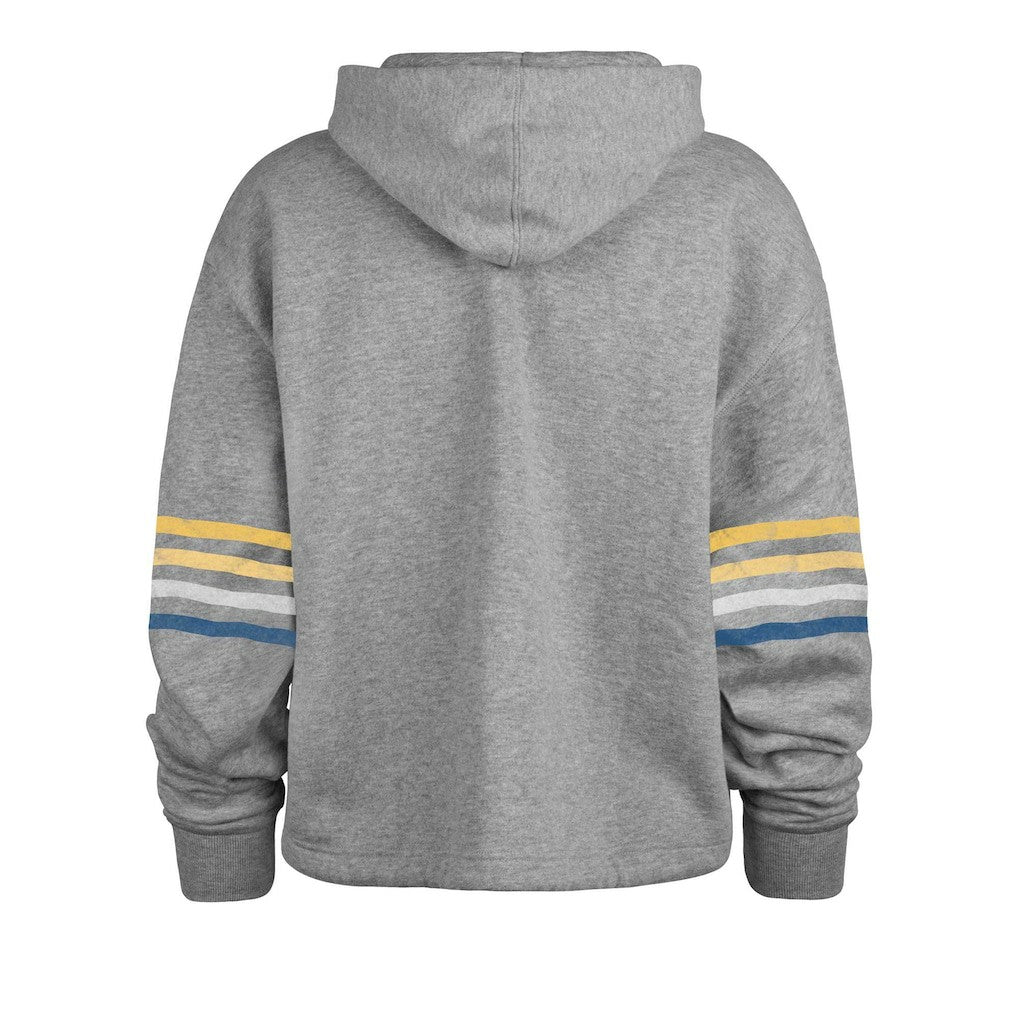 47 brand Los Angeles Chargers '47 Women's Upland Bennett Pullover Hoodie Heather Gray