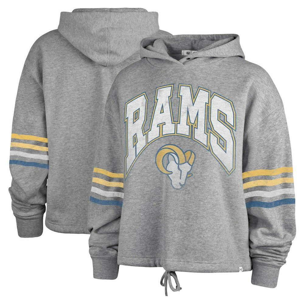 47 brand Los Angeles Rams '47 Women's Upland Bennett Pullover Hoodie Heather Gray