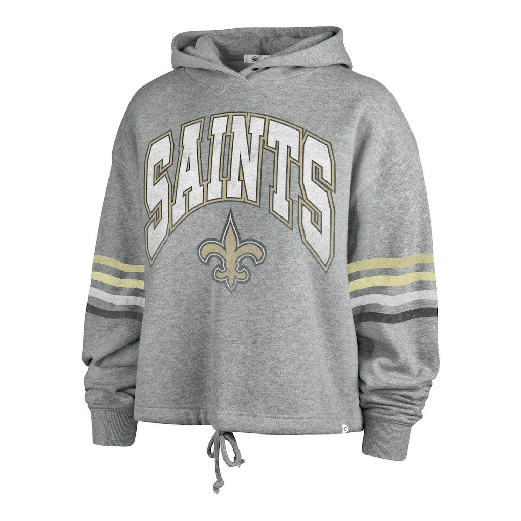 47 brand New Orleans Saints '47 Women's Upland Bennett Pullover Hoodie Heather Gray