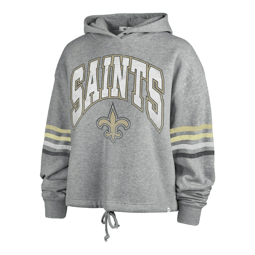 47 brand New Orleans Saints '47 Women's Upland Bennett Pullover Hoodie Heather Gray