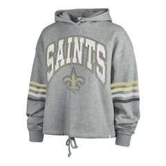 47 brand New Orleans Saints '47 Women's Upland Bennett Pullover Hoodie Heather Gray