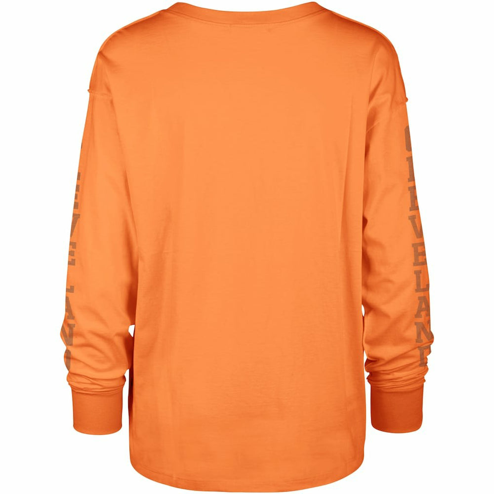 47 brand Cleveland Browns '47 Women's Tom Cat Lightweight Long Sleeve T-Shirt Orange
