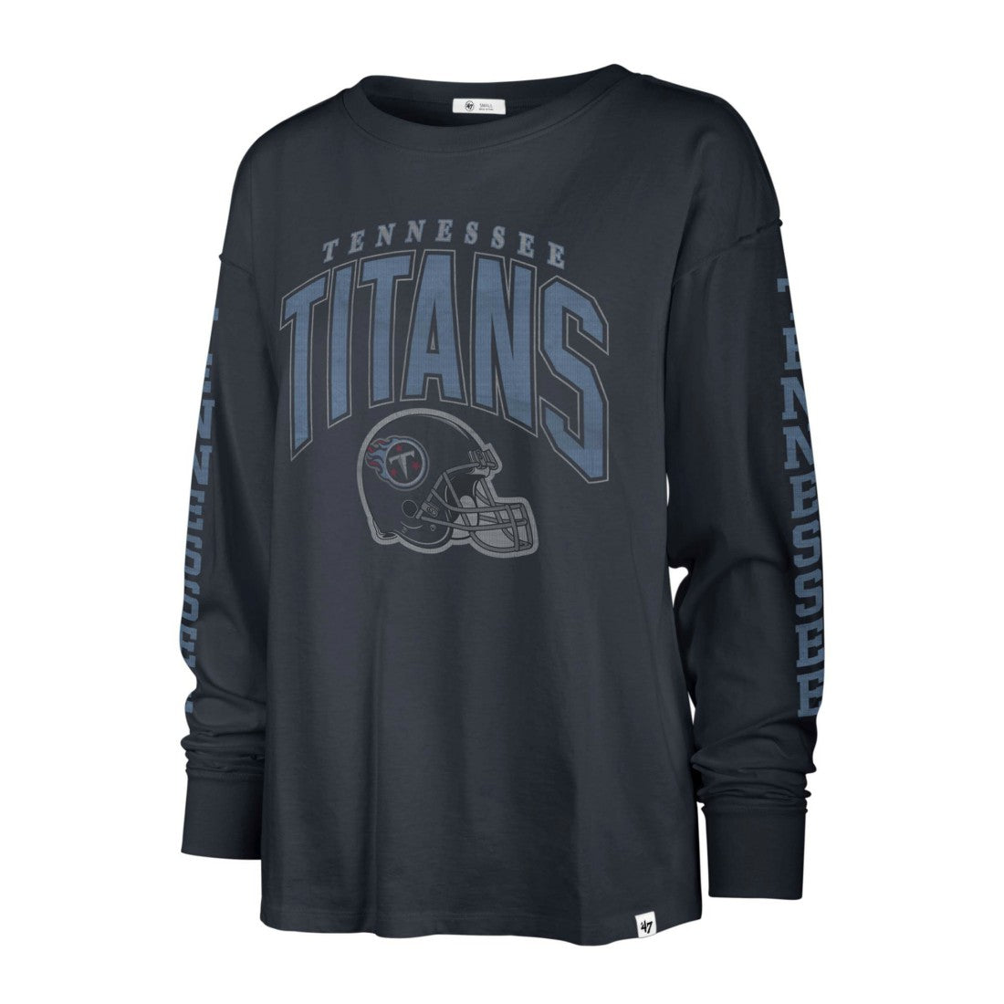 47 brand Tennessee Titans '47 Women's Tom Cat Lightweight Long Sleeve T-Shirt Navy