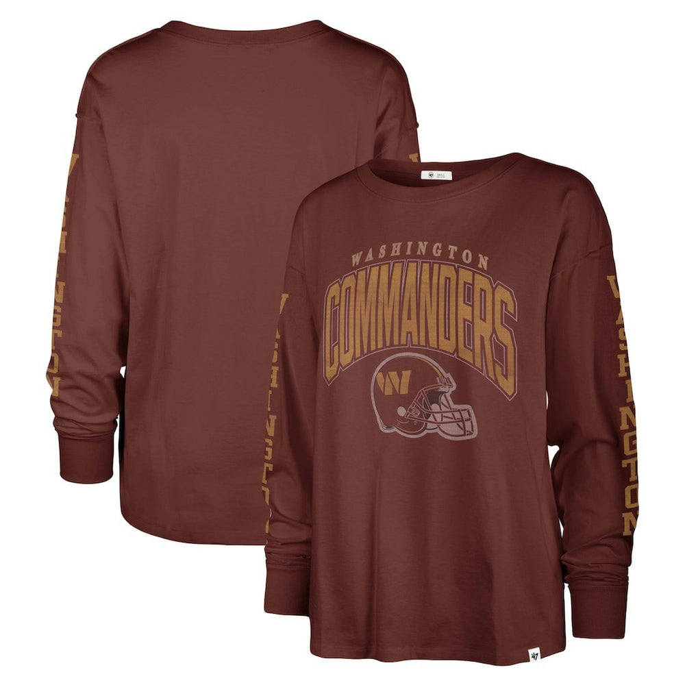 47 brand Washington Commanders '47 Women's Tom Cat Lightweight Long Sleeve T-Shirt Burgundy