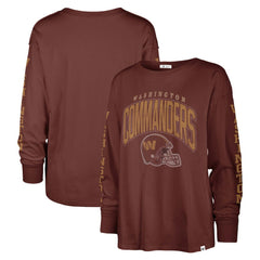 47 brand Washington Commanders '47 Women's Tom Cat Lightweight Long Sleeve T-Shirt Burgundy