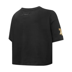 Philadelphia 76ers Pro Standard Women's Holiday Glam Boxy T-Shirt Black