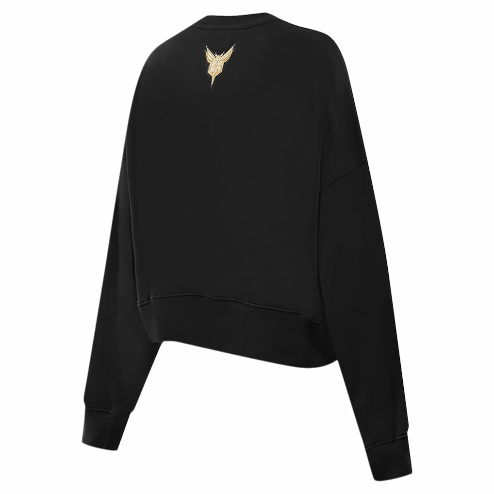 Charlotte Hornets Pro Standard Women's Glam Cropped Pullover Sweatshirt - Black