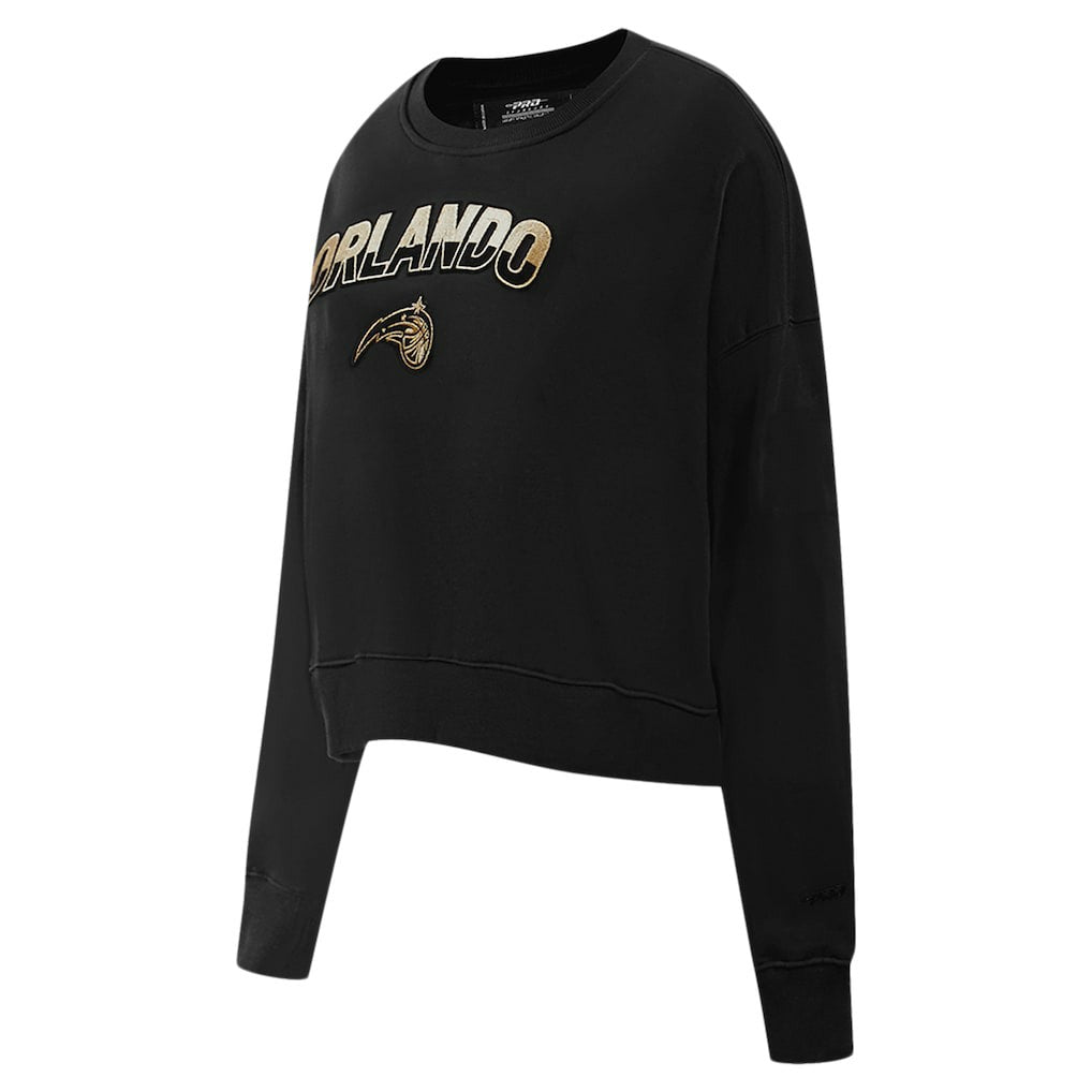 Orlando Magic Pro Standard Women's Glam Cropped Pullover Sweatshirt - Black