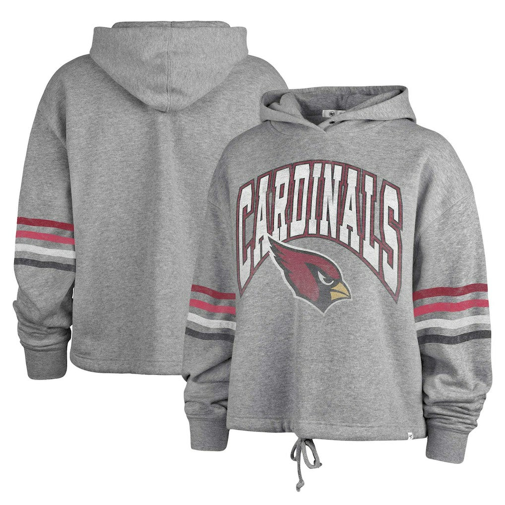 47 brand Arizona Cardinals '47 Women's Upland Bennett Pullover Hoodie Heather Gray