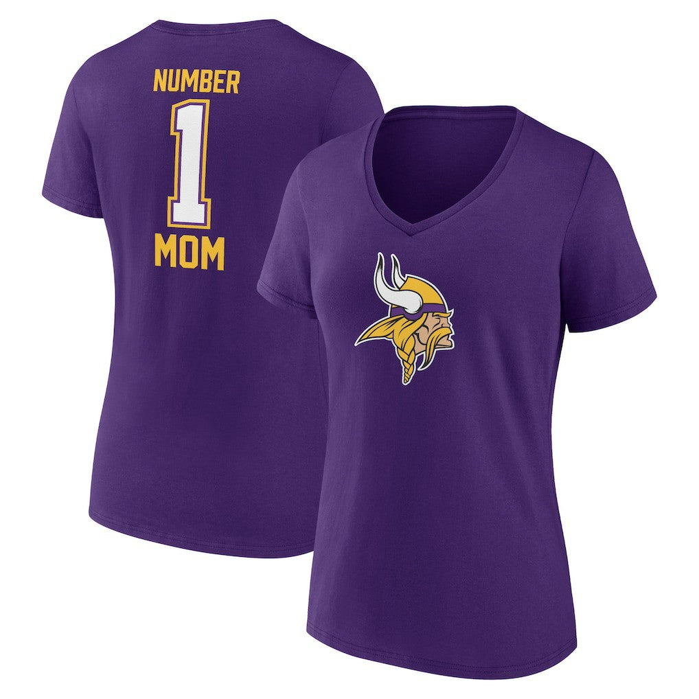 Fanatics Minnesota Vikings Women's Mother's Day V-Neck T-Shirt Purple