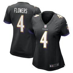 Nike Zay Flowers Baltimore Ravens Women's Alternate Game Jersey Black