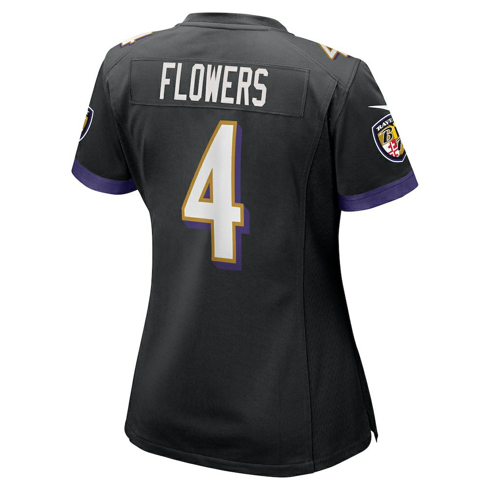 Nike Zay Flowers Baltimore Ravens Women's Alternate Game Jersey Black