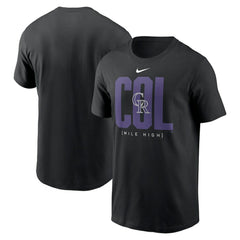 Colorado Rockies Nike Scoreboard T-Shirt - Black - Nike Lifestyle