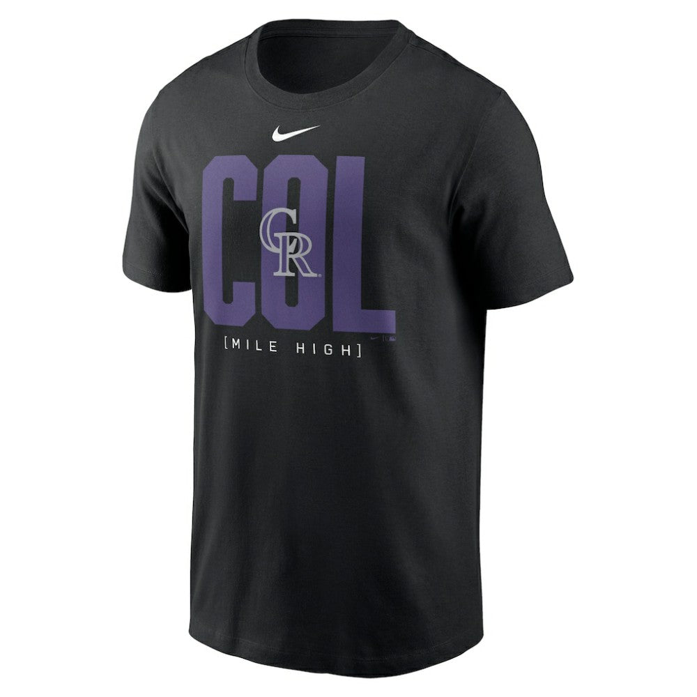 Colorado Rockies Nike Scoreboard T-Shirt - Black - Nike Lifestyle