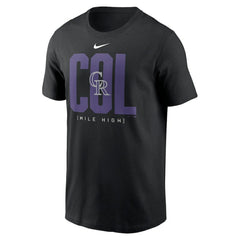 Colorado Rockies Nike Scoreboard T-Shirt - Black - Nike Lifestyle