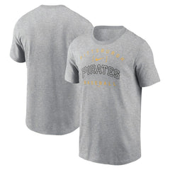 Pittsburgh Pirates Nike Home Team Athletic Arch T-Shirt - Heather Gray - Nike Lifestyle