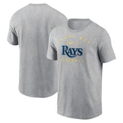 Tampa Bay Rays Nike Home Team Athletic Arch T-Shirt - Heather Gray - Nike Lifestyle